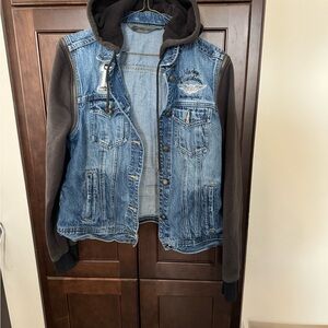 Harley Davidson Denim and Black Jacket